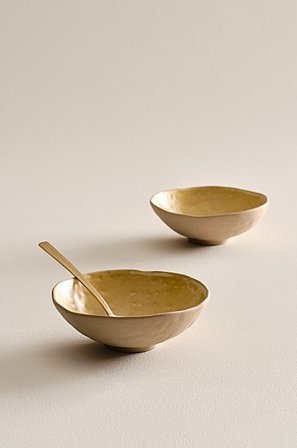 Jotex - Skål 2-pack ø 18 Cm Senap/beige CARA - Köp Skålar hos Jotex