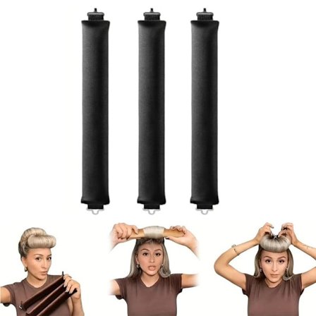 3 stk., Jumbo-staver for store krøller, varmefritt hårrullersett over natten, ikke-varme hårruller, utblåsningsskum, Jumbo-hårruller