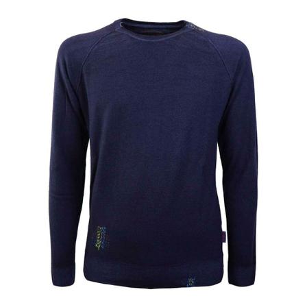 Bob, Round-neck Knitwear Blauw, Heren, Maat:M