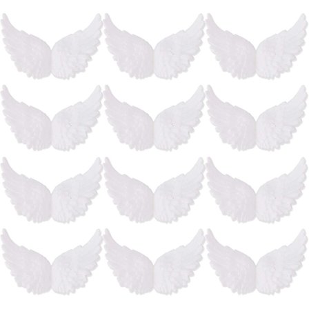 Plastik Englefvinger til Håndværk, Hvid 12 stk 80mm