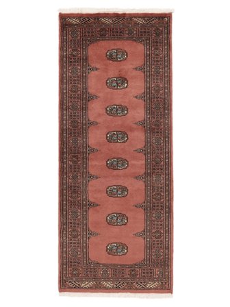 Pakistan Bokhara 3Ply Rug 79X195 Runner Dark Red/Black Wool