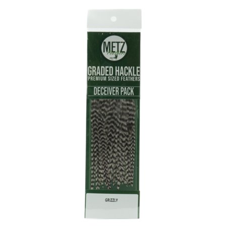 Metz Hackle Deceiver and Streamer Pack - Grizzly