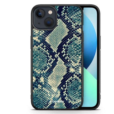 Bjornberry Skal iPhone 13 Mini - Blå Ormskinn