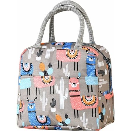 Isoleret frokostpose bærbar frokostpose Ac genanvendelig tote til børn, voksne, mænd, vandtæt køletaske til skole, kontor (6,1L Sheep Grey)