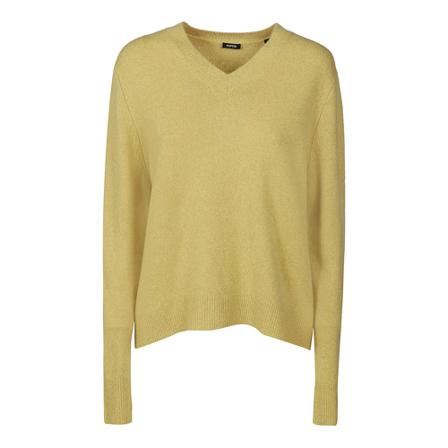 Aspesi, V-neck Knitwear Geel, Dames, Maat:S