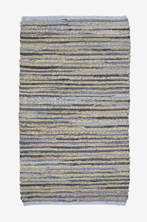 Mattbolaget - Tæppe Milo - Blå - Bomulds- & kludetæpper - 75X270 - Fra Homeroom