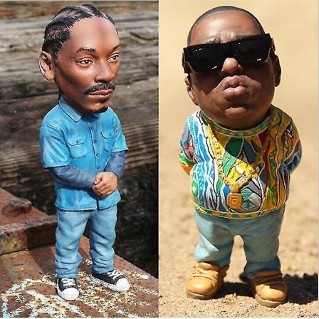 Tupac Rapper Figur Hip Hop Stjärna Kille 2 Pac Snoop Dogg Figurine Leksak Coola Saker Figurer Samling Modell Kreativ Dockstaty Present db