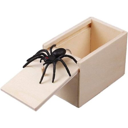 1 stk Tre Prank Spider Skremmeboks Case Vits Realistisk Morsom Overraskelse Gag Leke