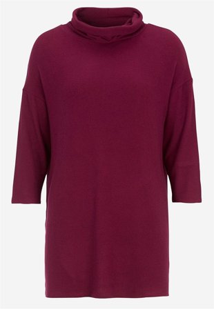 Soyaconcept - Ultrablød jerseytunika i vinrød til damer i størrelse S (38) - Cellbes