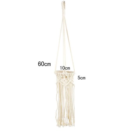 Hengende kurv for blomsterpotte i bomullstau 1