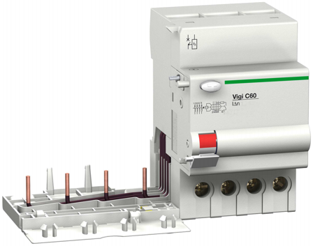 Schneider Electric Vigi C60 Jordfelsmodul 63A, 300mA, AC 4-polig, Anslutningsdon & kablar