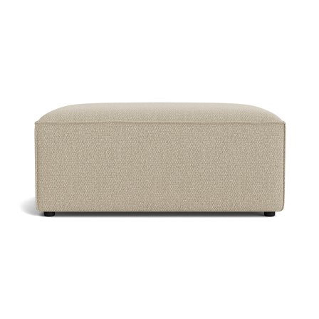 Lissabon Pouf Hocker in Nordic Dunkelbeige, moderner Stil mit vielen Schaumstoffschichten für hohen Komfort, hochwertiger Stoffbezug, 42cm
