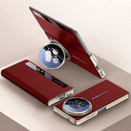 Telefondeksel for Honor Magic V5 5G med smart vindu og metall linse stativ