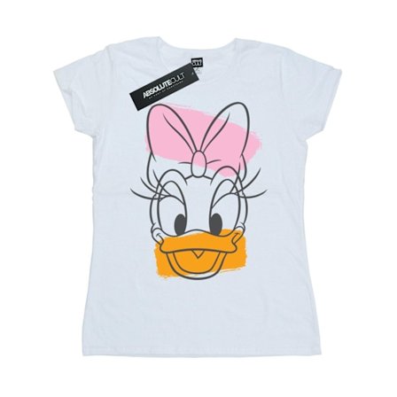 Disney Womens/Ladies Daisy Duck Head Bomull T-shirt M Vit