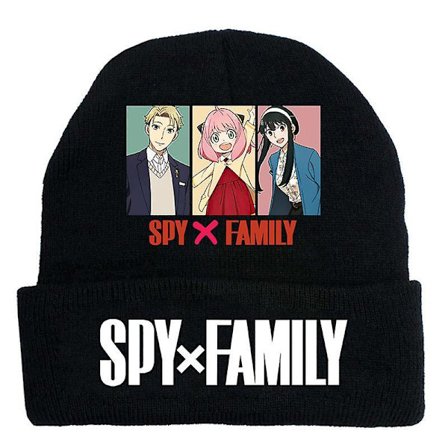 Fashion Trend Classic Winter Warm Knit Hat Beanie Cap For Children Adult Adolescents Cap New Japanese Anime Spy X Family Pattern
