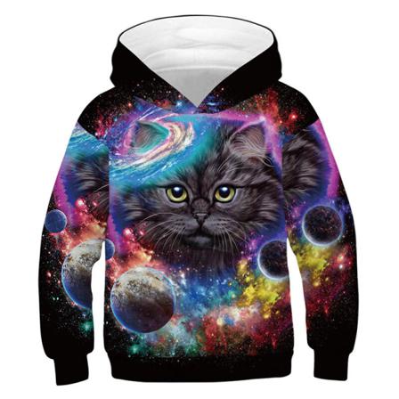 Pojkar Print Med Pocket Sweatshirts Långärmad Tröja