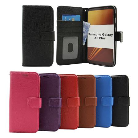 New Standcase Wallet Samsung Galaxy A6+ 2018 (a605fn/ds) Svart
