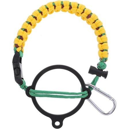 1 st kopprep handrep campingarmband vattenflaska överlevnadsrem överlevnadsrep armband karbinhake rem rep bärrem vatten Blå