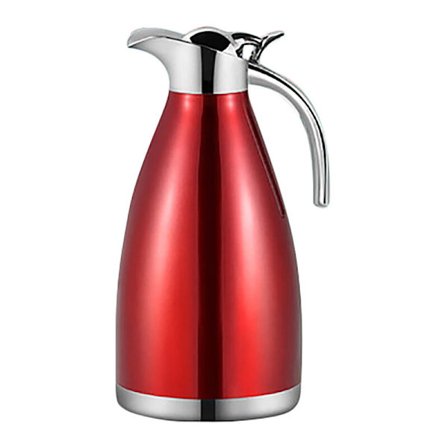 1,5L Isolasjon 304 Rustfritt Stål Stor Kapasitet Husholdning Termisk Kaffe Te Bærbar Isolasjonskanne Rød