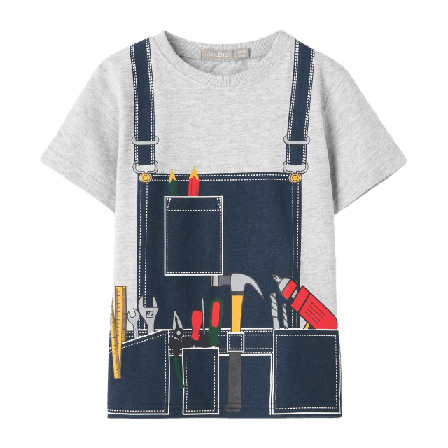 Å KIDS T-shirt WORKER Utklädnad Grå 86/92