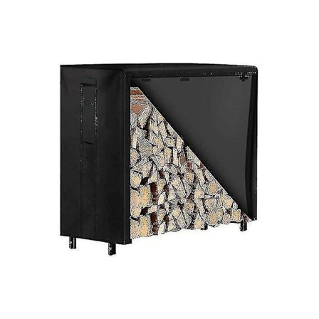 Betterlifefg-brændestativ med låg, stor kapacitet, udendørs pejsbrændestativ med vandtæt 420d Oxford brændestativ låg, brændeopbevaring, guaz