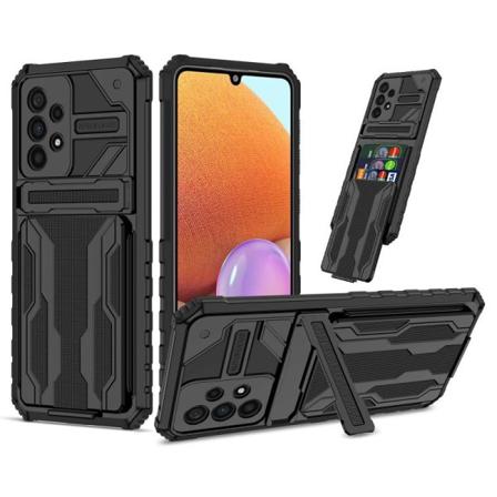 Samsung A33 5g Stöttåligt Skal Kickstand & Kortfack Thinarmor V3 Svart