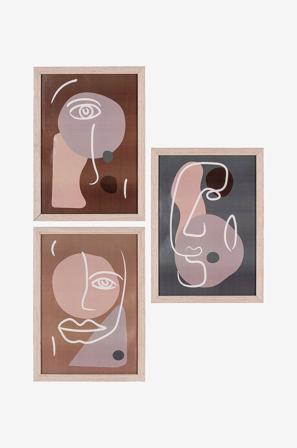 House Nordic - Set med ramar Madison, 3-pack - Beige - Ramar - Från Homeroom