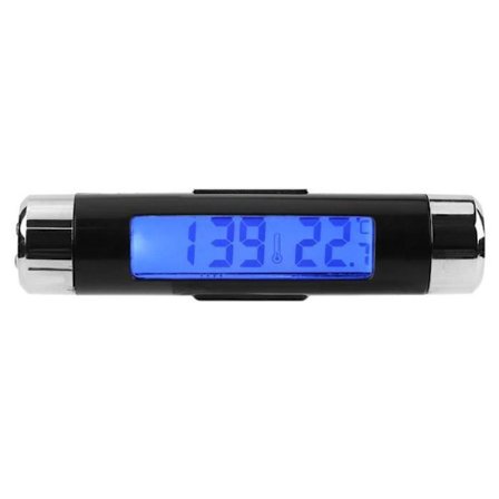 Bilklocka Termometer, Elektronisk Klocka Termometer LED Bakgrundsbelysning Digital Display