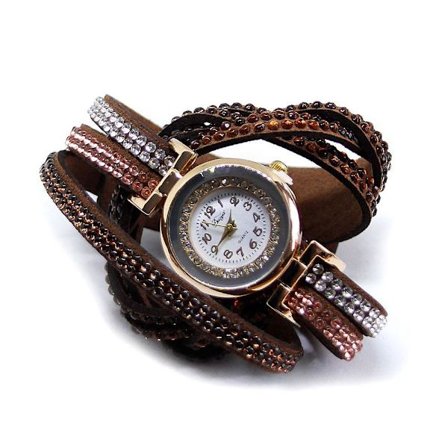 Kimalteleva naisten rannekello kääritty ranneke - Eri värejä