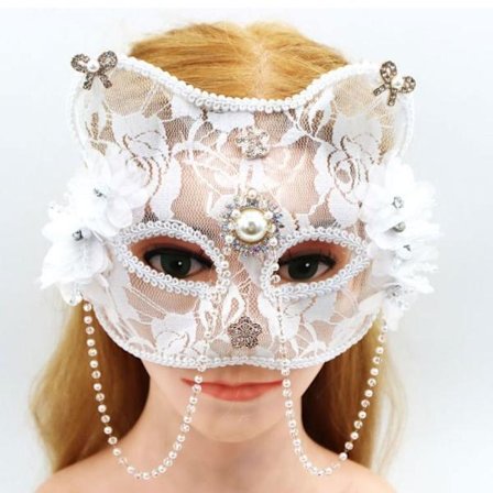 Lace Masquerade Eye Mask Half Face Lace Cat Mask J J
