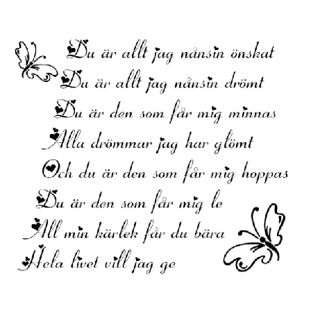 Väggord - Du är allt jag nånsin önskat..