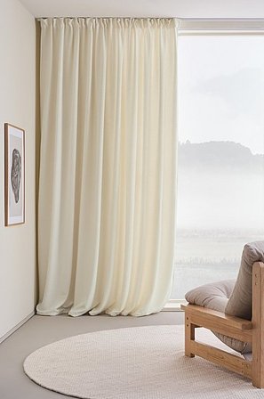 Jotex - Bouclégardin 1 Længde Ekstra Bred Offwhite - SANDY - Køb Multifunktionsgardiner hos Jotex