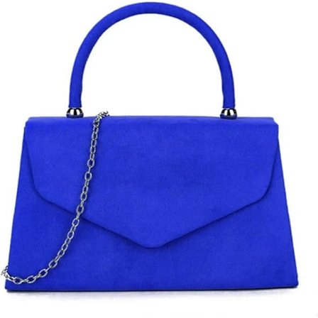 Dam Faux Suede Clutch Väska Topphandtag Handväska Fest Bröllop Racing