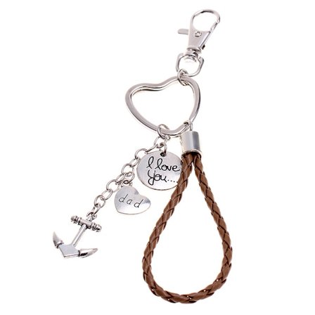 Fars Dag Gave Nøglering Jeg Elsker Far Anker Vedhæng Nøglering