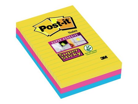 POST-IT Notes SS 101x152mm Carnival 3/fp - Lyreco - Kontorsmaterial - Notes och Post-It - Notes - Extra sticky