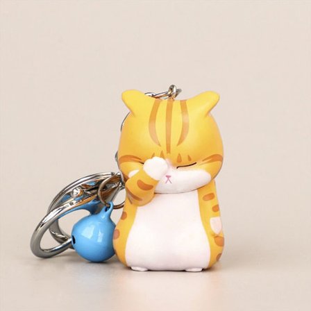 Shy Cat Nyckelring Chubby Kitten Keyring 2 2