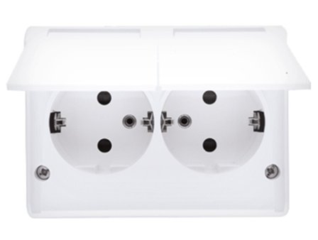 Simon Dobbel Stikkontakt utendørs IP44
