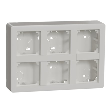 Schneider Electric Exxact Lista-asennuskotelo 6-lokero, integroidulla rungolla, Kytkimet & pistorasiat