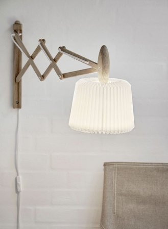 Sax 120 xs vegglampe - eik m/skjerm