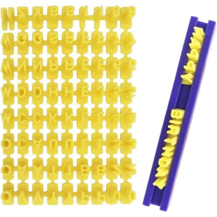 Kakeform i form av bokstaver og tall, 72 deler, kakeform i form av bokstaver og tall, kakeform i form av bokstaver og tall