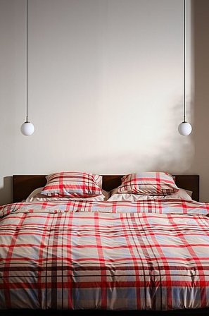 Jotex - Påslakanset Dubbelsäng Beige/röd/blå ELTON - Köp Dubbelsäng hos Jotex