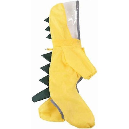Koiran sadetakki hupulla, lemmikin sarjakuva dinosaurus sadetakki takki kissa pentu viitta keltainen L