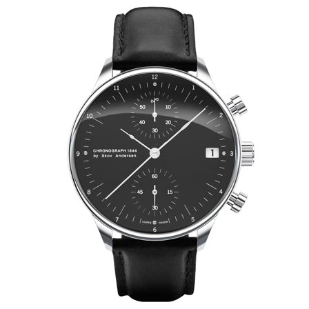 1844 Chronograph | Acier & Noir pour hommes - Montres bracelet