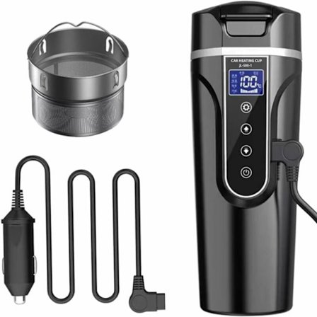 304 rostfritt stål bil vattenkokare, uppvärmd vattenkopp