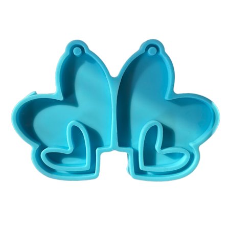 Hjerteformet form Silikone Materiale Lerforme Gaver til Håndlavningselskere