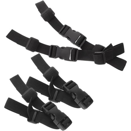 4 stk. skridsikre snore til vandring, justerbare bryststropper, sikkerhedsforebyggelse af afmontering