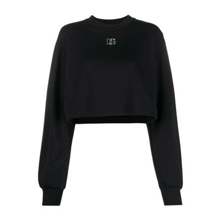 Dolce & Gabbana, Sweatshirts Czarny, Kobieta, Rozmiar: 2XS
