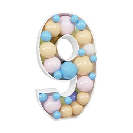 Ballonramme Stor Marquee Lys Alfanumerisk Fest