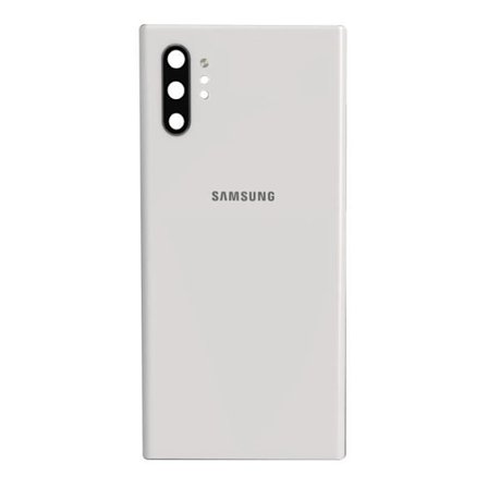 Takalasi - Samsung - Galaxy Note 10 Plus - Valkoinen - Vaihto - Integroitu liima