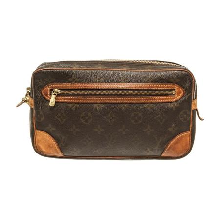 Louis Vuitton Vintage Pre-owned Louis Vuitton Brown Monogram Canvas Marly Dragonne Puoch brun, Dam Vintage Väskor, Dam, Storlek: ONE SIZE